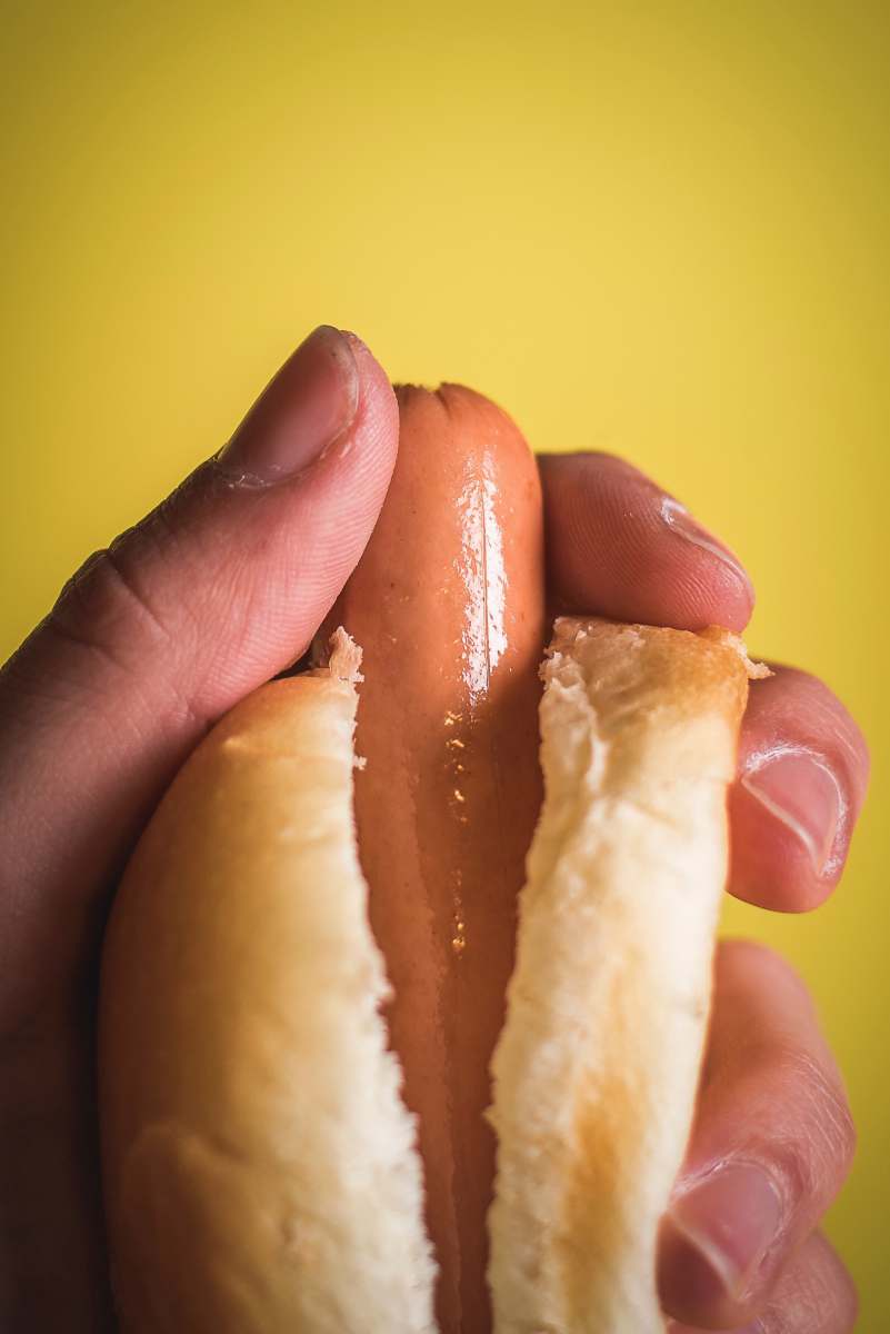 sex ed person holding sausage masturbate